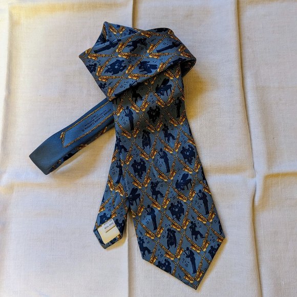ANDRE CLAUDE CANOVA SILK TIE HAND MADE IN FRANCE MUSICAL THEME - Picture 1 of 1
